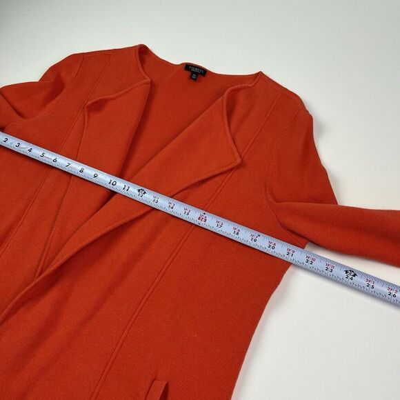 Talbots Ponte Knit Blazer Jacket 1XP Orange Open Front Preppy Academia Casual - Picture 7 of 9